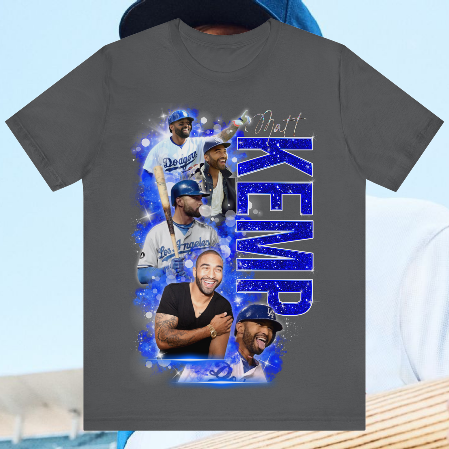 Matt Kemp Dodgers Tribute Collage T-Shirt – Iconic MLB Player Graphic Tee for Fans