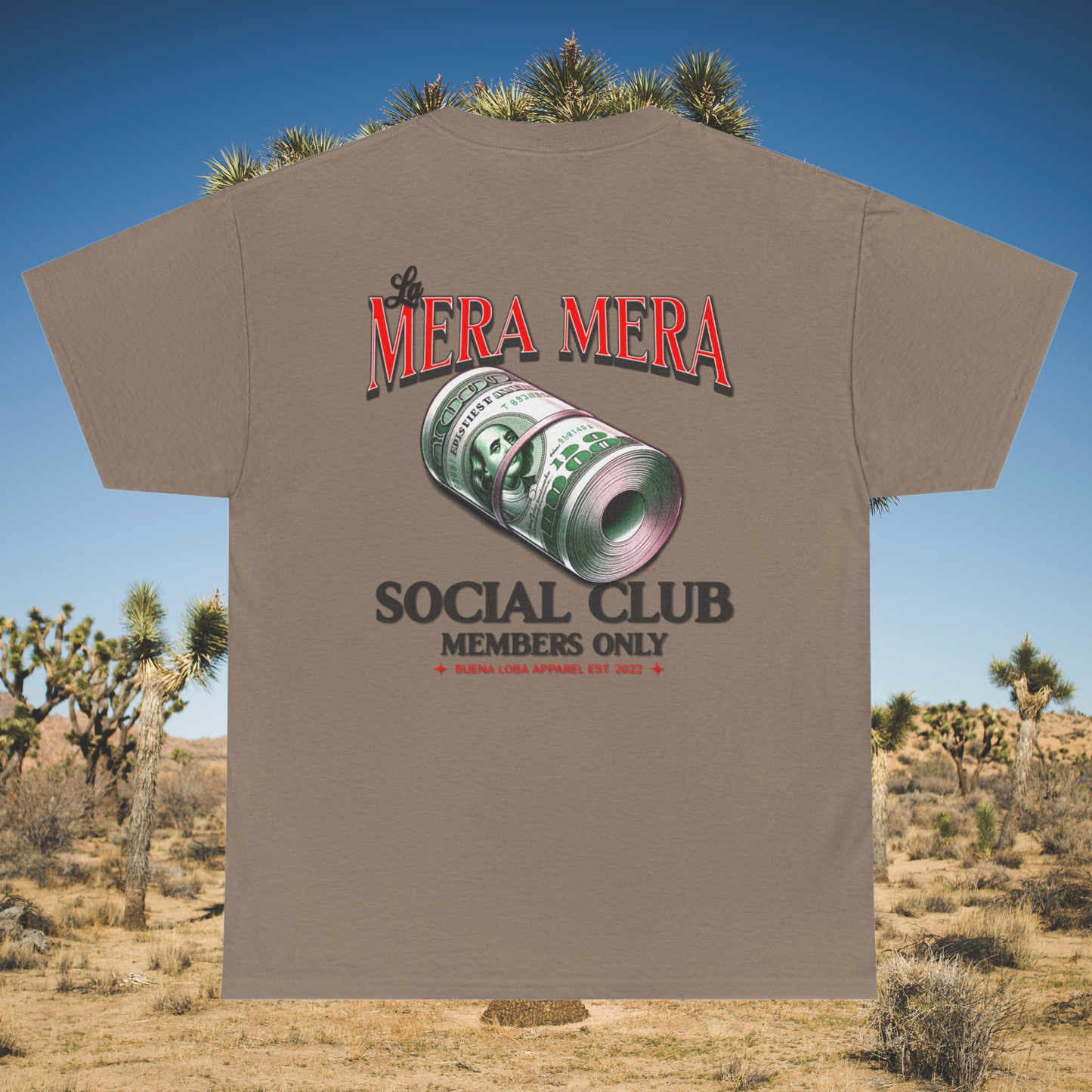 La Mera Mera Social Club Tee – Latina Power & Money Graphic Shirt | Buena Loba